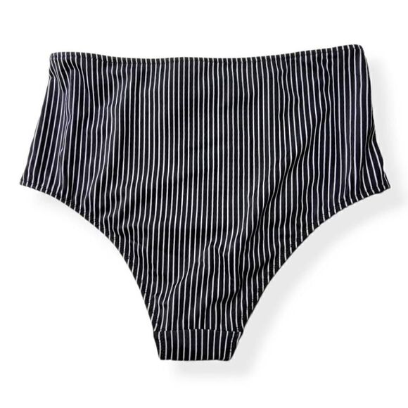 Share & Shore Striped High Waist Bikini Bottom Large - Picture 2 of 3